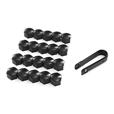 Abbildung von Skoda 000071215P01C Abdeckkappen (20 Stück) Radschraubenkappen, schwarz matt, für Radschrauben Standard