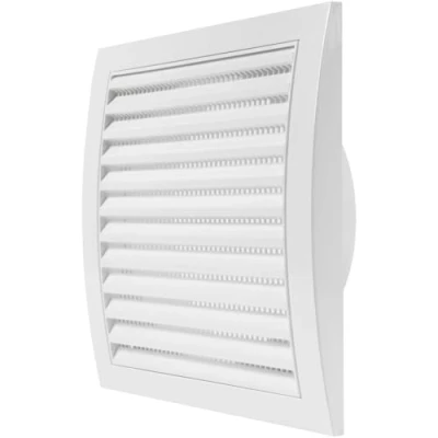 Abbildung von Ø150mm 190x190 mm Lüftungsgitter mit integriertem Schädlingsschutz, stabil, Lüftungsgitter, HVAC Lüftungsschlitzabdeckung (Ø150mm, Weiß)