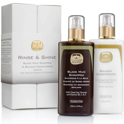 Abbildung von Kedma Komplettes Haarkit (Shampoo + Conditioner) Feuchtigkeit und Reparatur Für trockenes geschädigtes Haar Angereichert mit Mineralien aus dem Toten Meer 2x250ml
