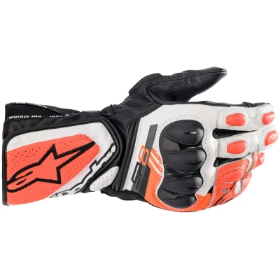 Abbildung von Alpinestars Motorradhandschuhe SP 8 V3 Handschuhe schwarz / weiß rot fluo