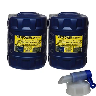 Abbildung von 2x 20 Liter MANNOL Getriebeöl Maxpower 4x4 75W 140 API GL 5 LS + Auslaufhahn