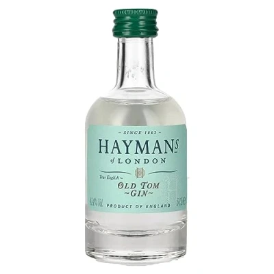 Abbildung von Hayman&#039;s Old Tom Gin 50 ml 41,4% Vol. Noten von Earl Grey Intensive Wacholdernoten im Geruch frische Zitrusnoten Gold bei den World Awards