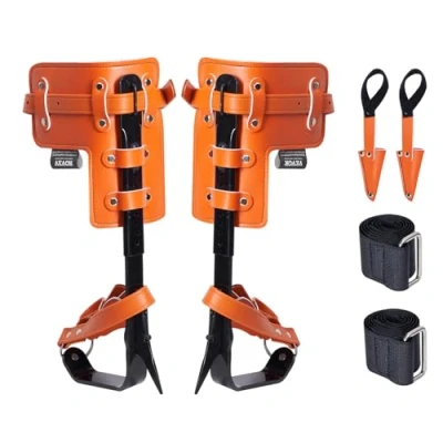 Abbildung von VEVOR Steigeisen Baumsteigeisen Baumklettern Kletter Set Orange 335,28 431,8mm