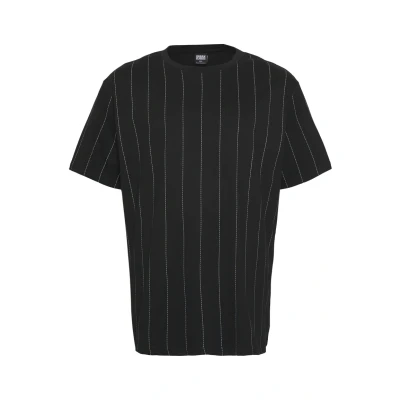Abbildung von Urban Classics Oversized Pinstripe TEE Tshirt print, Herren, Größe: 5XL, Black