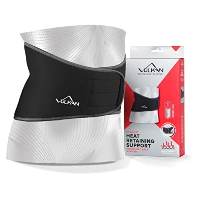 Abbildung von Vulkan Klassische Rückenstütze, Klein, 70 bis 80 cm, Lendenwirbelstützklammer für Muskelschmerzen und Posieren, Lower Back Belt Lumbosacral Stabilität, Zahnspange, Leichtathletik