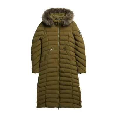 Abbildung von Superdry FUJI Longline Wintermantel, Damen, Größe: 40, Grey marl jaffa