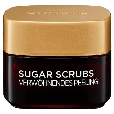 Abbildung von L&#039;Oréal Paris Peeling für Gesicht und Lippen, Mit Zucker Kakao Butter, Sugar Scrubs Verwöhnendes Peeling, 1 x 50 ml