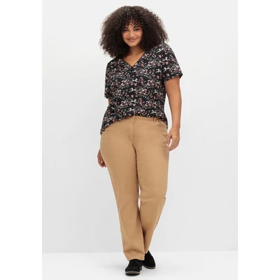 Abbildung von Sheego Jeans Straight Leg, Damen, Größe: 44, Camelfarben