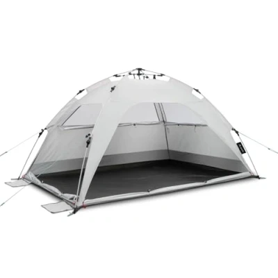 Abbildung von Strandmuschel Pop Up Quick Palm Strand Sandgrey Schnellaufbau UV80+ qeedo