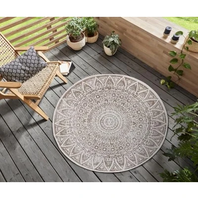 Abbildung von freundin Home Collection Teppich &quot;Lilja&quot;, rund, In &amp; Outdoor, Wendeteppich, Wetterfest, Balkon, Garten, Wohnzimmer