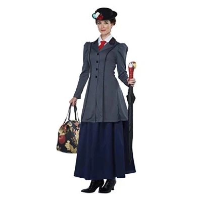 Abbildung von California Costumes Damen Kindermädchen Kostüm, grau, Medium