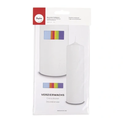 Abbildung von Rayher 31494000 Verzierwachs, Frühlings Töne, Set 6 Verzierwachsplatten, je 20 x 6,5 cm, Wachs zum Kerzen verzieren, Kerzenwachs, Wachsfolie