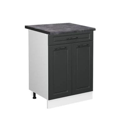 Abbildung von Vicco Küchenunterschrank R Line, Anthrazit Landhaus/Weiß, 60 cm mit Schublade, AP