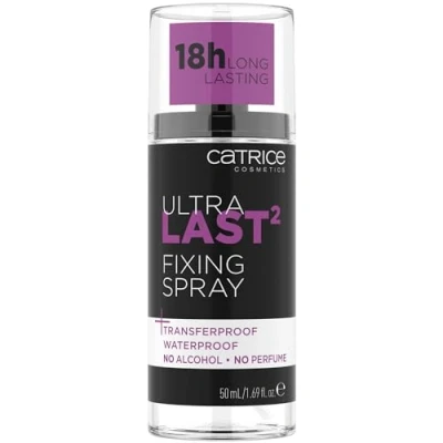 Abbildung von Catrice Ultra Last2 Fixing Spray, Transparent, langanhaltend, fixierend, schnelltrocknend, transluzent, vegan, ölfrei, ohne Parfüm, Alkohol, 1er Pack (50ml)