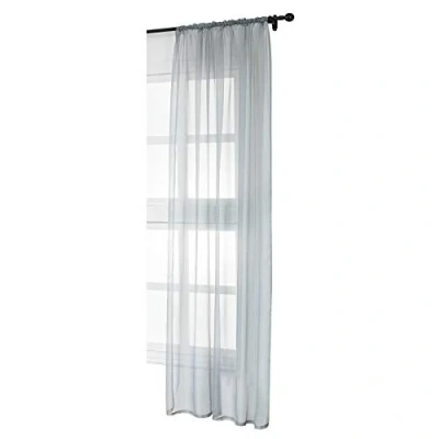 Abbildung von WOLTU Vorhänge mit Kräuselband Stores Gardinen Grau kurz transparent 140x245cm (BxH), Fensterschals Voile für Wohnzimmer Schlafzimmer Kinderzimmer (1 Stück)