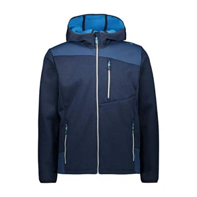 Abbildung von CMP Herren Softshell Sweatshirt mit fester Kapuze, blaue Tinte, 58