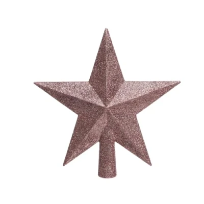 Abbildung von Peak plc Stern l4.2b19h19 cm Samt rosa Weihnachtsdekoration Decoris