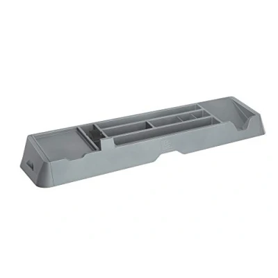 Abbildung von Exacompta 67038D Desktop Organizer TOOLBAR mit 7 verschiedenen Ablagefächern und 2 ausziehbaren Schubfächern links rechts, ideal für Ihren Schreibtisch mausgrau