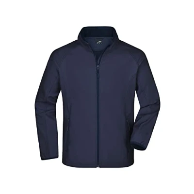 Abbildung von James &amp; Nicholson Herren Raglan Softshelljacke Klassische mit Microfleece Innenfutter Farbe: navy/navy Grösse: 3XL