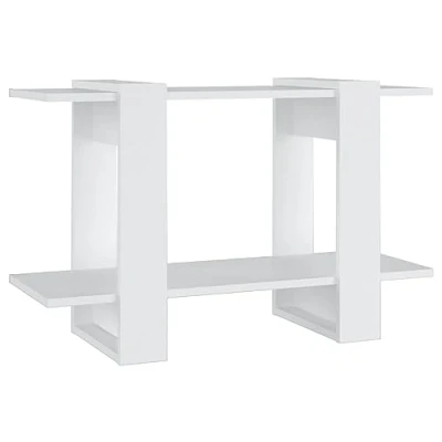 Abbildung von vidaXL Bücherregal Raumteiler Standregal Aktenregal Wandregal Regal Raumtrenner Aufbewahrung Büroregal Mehrzweckregal Weiß 80x30x51cm