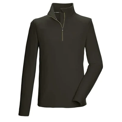 Abbildung von killtec Herren Fleeceshirt mit Stehkragen und Reißverschluss KSW 99 MN FLC SHRT, dunkeloliv, 3XL, 40878 000