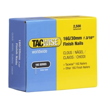 Abbildung von Tacwise 0293 Nägel Verzinkt 16G/30mm (2.500 Stück)