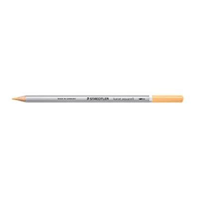 Abbildung von STAEDTLER aquarell Buntstifte karat aquarell, pfirsich, wasservermalbare, weiche und farbintensive Mine, für unterschiedliche Trocken Nasstechniken, 6 Aquarellstifte im Kartonetui, 125 43