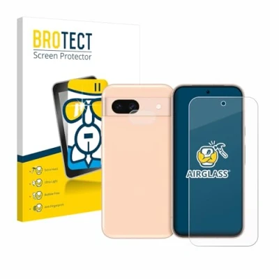Abbildung von BROTECT Schutzglas für Google Pixel 8a (Display+Kamera) Schutzfolie Panzer Folie Glas [Extrem Kratzfest 9H, Anti Fingerprint, Ultra Transparent]