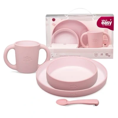 Abbildung von Lerngeschirr, Rosa, Make up, für Babys