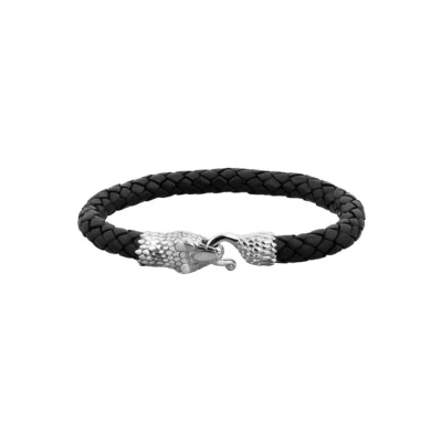 Abbildung von Kuzzoi Snake Armband silvercoloured, Herren, Größe: 23, Silver coloured