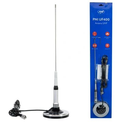Abbildung von UHF Antenne PNI UF400 47cm 430 470MHz mit Magnetfuß 120mm
