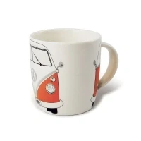 Abbildung von BRISA VW Collection Volkswagen Große Keramik Kaffee Tee Cappuccino Tasse Becher Haferl im T1 Bulli Bus Design (Bus Front/Orange)