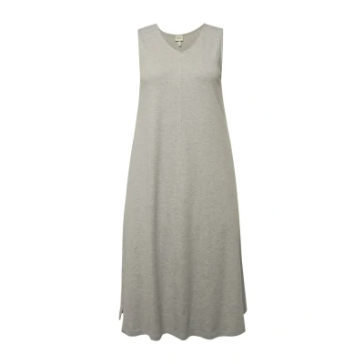 Abbildung von Ulla Popken Sleeveless Jerseykleid, Damen, Größe: 42/44, Light gray melange