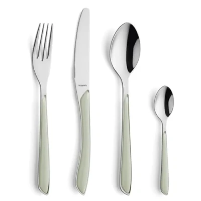 Abbildung von Kuppels Besteck Set PRISMA (24 tlg), 6 Personen, Edelstahl 18/0, Kunststoff, Griff salbeigrün matt