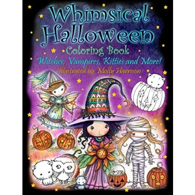 Abbildung von Whimsical Halloween Coloring Book: Witches, Vampires Kitties and More!