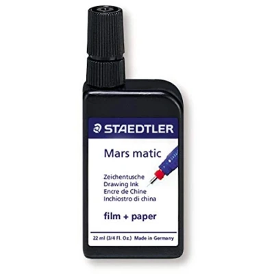 Abbildung von STAEDTLER 745 M2 9 Mars matic Zeichentusche 2 Medien Tusche, 22ml, schwarz