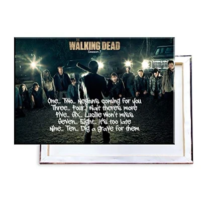 Abbildung von Unified Distribution The Walking Dead Negan &amp; Lucille 100x70 cm Bilder Kunstdrucke fertig auf Leinwand aufgespannt und in erstklassiger Druckqualität