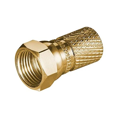 Abbildung von Goobay 51870 Aufdreh F Stecker 7, 3 mm, Vergoldet Nickel