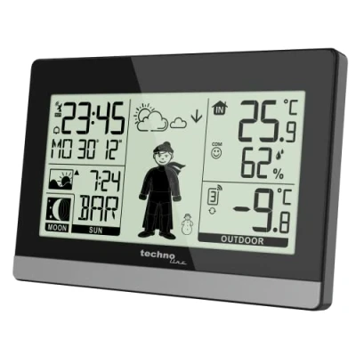 Abbildung von technoline WS 9612 Wetterstation (inklusive Außensender, mit &quot;Wettermännchen“ zieht sich dem Wetter entsprechend an)