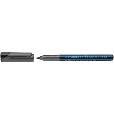 Abbildung von Universal Permanentmarker SCHNEIDER Maxx 224, M, 1,0mm, schwarz, 10 Stk.