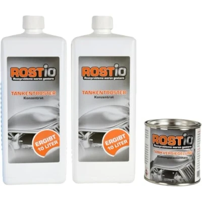 Abbildung von Rostio Tankentroster Set 2 x 1 Liter Konzentrat + 250ml Tankversiegelung