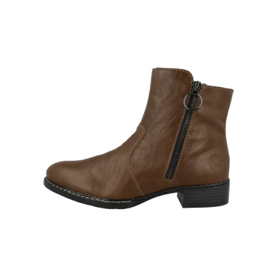 Abbildung von Rieker Damen Ankle Boots 73450, Frauen Stiefeletten,reißverschluss,Bootee,Booties,halbstiefel,Kurzstiefel,uebergangsschuhe,braun (22),38 EU / 5 UK