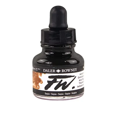 Abbildung von FW Artists&#039; Acrylic Ink 29.5ml Bottles by DALER ROWNEY Sepia