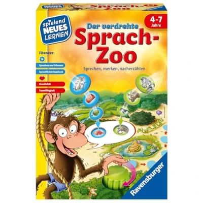 Abbildung von Ravensburger DER Verdrehte Sprach ZOO Brettspiel für Kinder, Größe: One Size, Mehrfarbig
