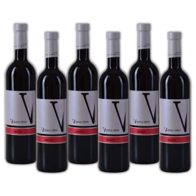 Abbildung von VIPAVA 1894 Rotwein Merlot 2019, von Hand gelesener trockener roter Wein ( 6 x 0.75 l )