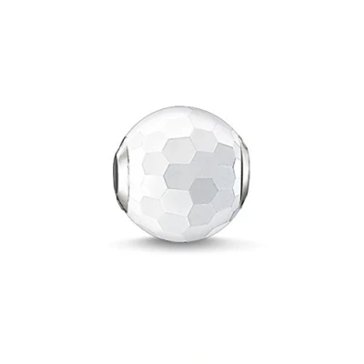 Abbildung von Thomas Sabo Damen Bead Achat facettiert weiß Karma Beads 925 Sterling Silber K0126 130 14