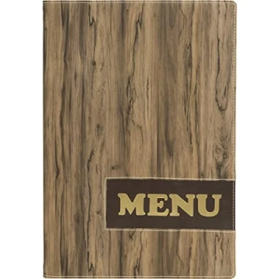 Abbildung von Securit MC DRA4 WOOD, A4, Elastan, PU Kunststoff, Braun, Matt, Abgerundete Ecken