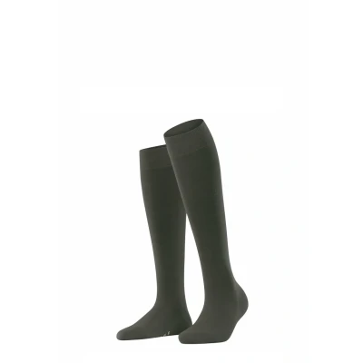 Abbildung von FALKE Damen Kniestrümpfe Softmerino W KH Wolle lang einfarbig 1 Paar, Grün (Military 7826), 41 42
