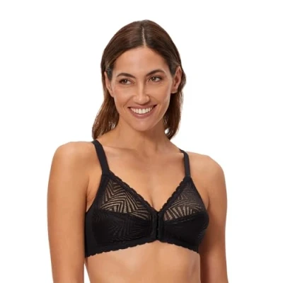 Abbildung von Playtex Damen ohne Bügel bügellos mit idealem Halt und Eleganz Bh, Schwarz, 80D