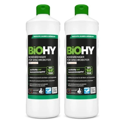 Abbildung von BiOHY Hartbodenreiniger Bodenreiniger für Wischroboter mit Orangenduft 2er Pack (2 x 1...